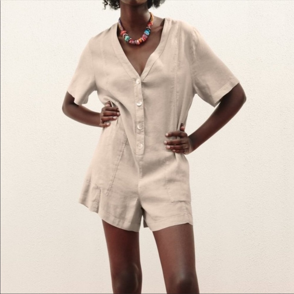 Zara linen jumpsuit - NWT